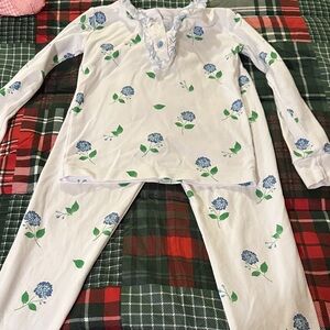 Little English Blue and Green Floral Pajama Set